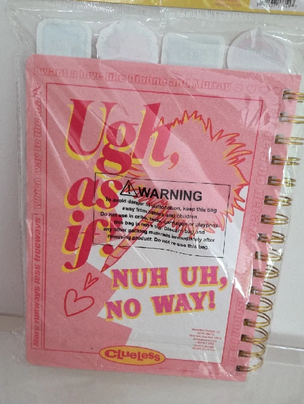Clueless 30th Anniversary Pink Spiral Journal NIP - Picture 3 of 4